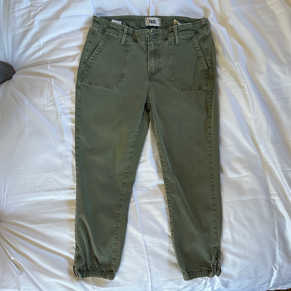 PAIGE Sage Green Casual Joggers